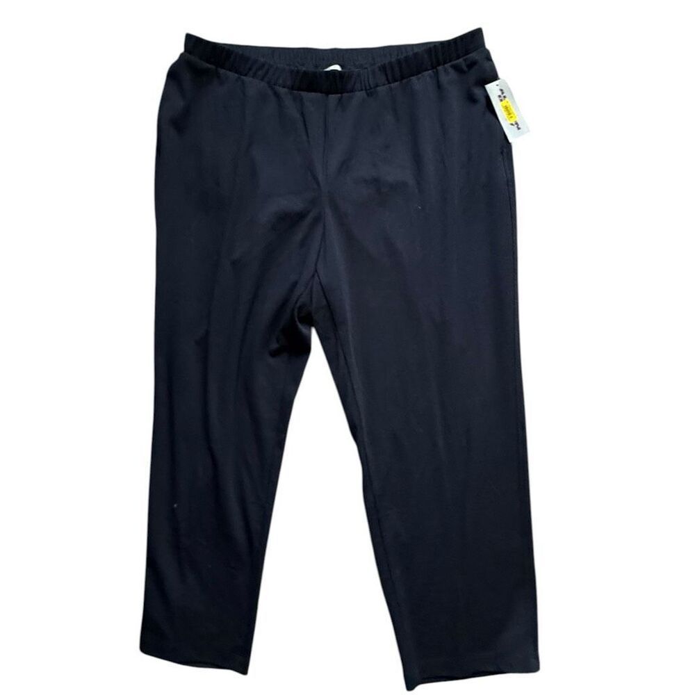 NWT Womens Allison Daley Black Pull-On Waist Dress Pants - Sz 20W Short 20WS